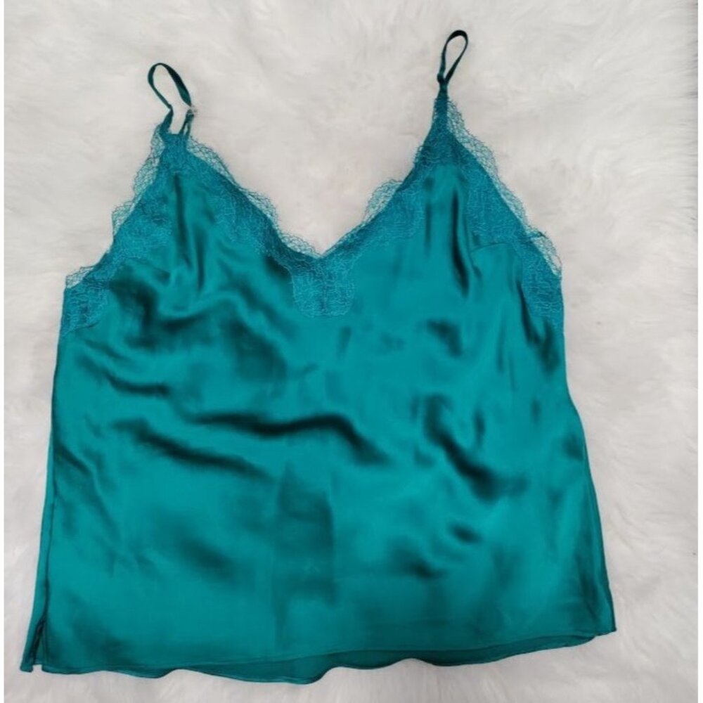 Victoria's Secret Silky Festival Boho Lacy Blue Twee Whimsy Top M - Picture 2 of 9